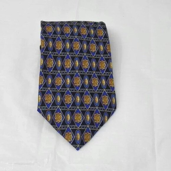 Geoffrey Beene Tie 57' Long 4' Wide Men's Tie Silk Necktie Multi Colored - Picture 1 of 6